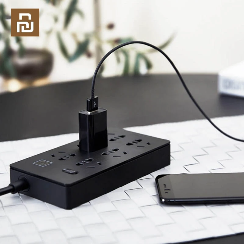Удлинитель Airgo на 6 портов 3 USB порта розеток для быстрой зарядки 5 В 2 1 А АВ дома и