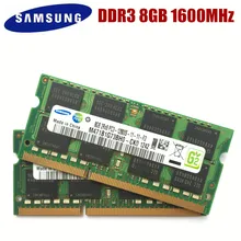 Samsung 8GB 2RX8 PC3-12800S DDR3 1600Mhz 8gb Laptop Memory DDR3 8G 1600 MHZ Notebook Module SODIMM RAM