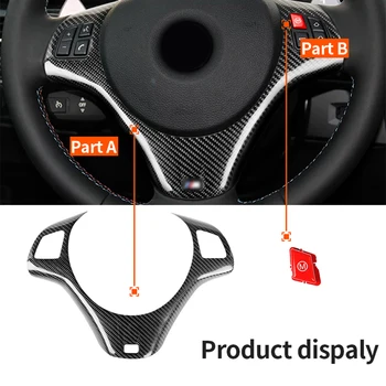 

Styling Steering Wheel Cover Interior Carbon Fiber Black For BMW 3 Series