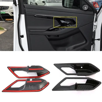 

Fit for Range Rover Evoque L551 2019 Car Styling ABS Carbon Interior Side Door Handle Cover Trim 4pcs Auto Accessories