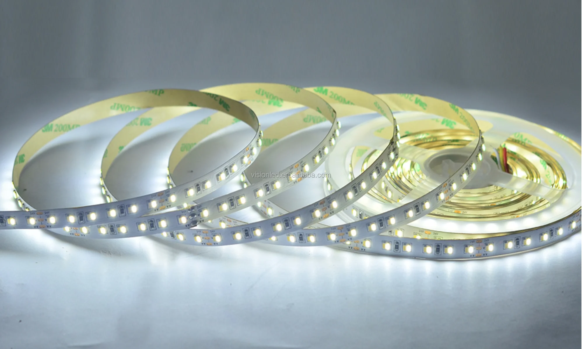 24V DC, 224led/m smd 3014(1120led/5 m) светодиодный светильник, CW+ WW CCT регулируемый