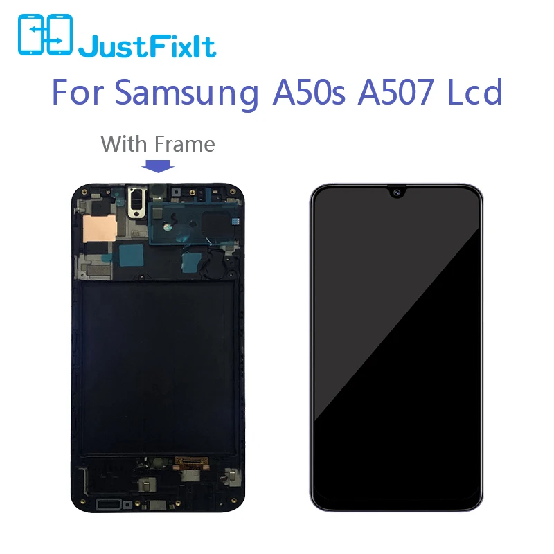 Супер Amoled LCD для Samsung A50s A507 ЖК-дисплей A50S ЖК-экран сенсорный дигитайзер в сборе |