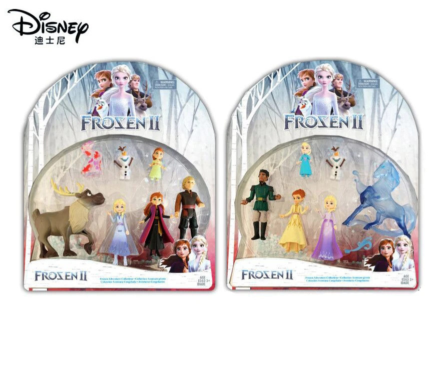 6 шт./компл. натуральная disney Frozen2 игрушка Эльзы и принцессы Анны из мультфильма «Холодное сердце кукла Олаф Кристоф Свен фигурка игрушки девочки подарок на год
