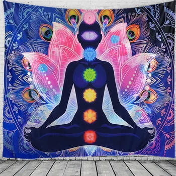

Buddha statue tapestry Mandala Tapestry Hippie Macrame Tapestry Wall Hanging Boho Decor Witchcraft Tapestry