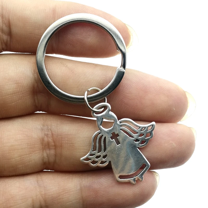 2020 Doctor Angel Wings Portachiavi Fashion Holy Guardian Angel Ciondolo In Lega Little Angel Wing Heart Gioielli Fai Da Te Da Donna