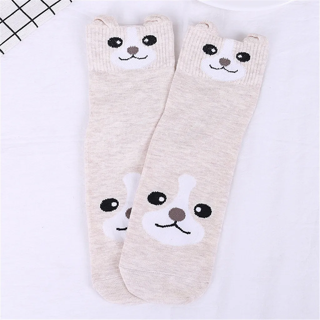 Женские хлопковые носки с рисунками животных, кошек, анимационных персонажей, милый подарок, модельные носки, Повседневные Дышащие женские модные носки Y12.7