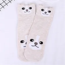 Женские хлопковые носки с рисунками животных, кошек, анимационных персонажей, милый подарок, модельные носки, Повседневные Дышащие женские модные носки Y12.7