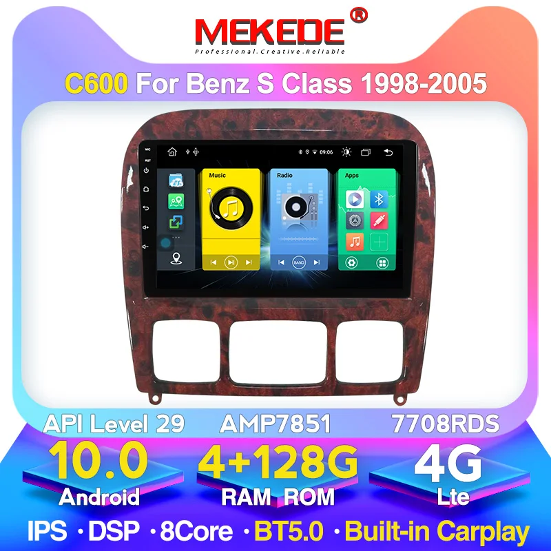 MEKEDE الروبوت سيارة مشغل وسائط متعددة GPS نافي لمرسيدس بنز S الدرجة W220 S280 S320 S350 S400 S430 S500 S600 S55 AMG1998-2005