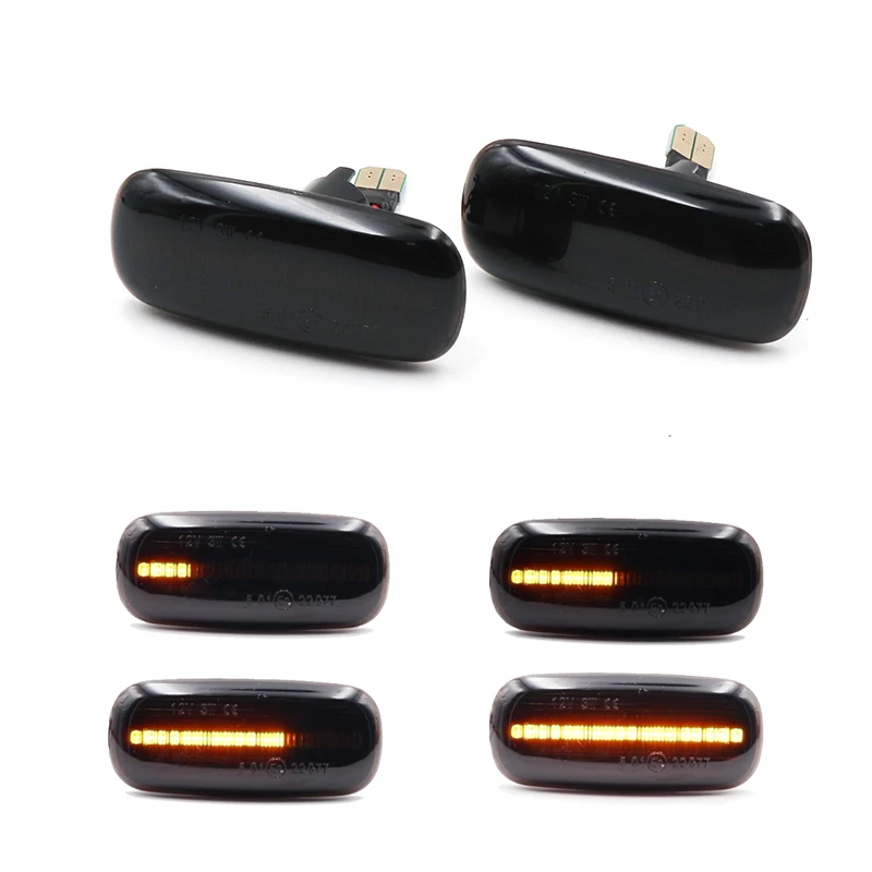 

2X Amber Dynamic Flowing Sequential Blinker Side Marker Turn Signal LED Light For A3 S3 8P A8 D2 99-02 TT 8N