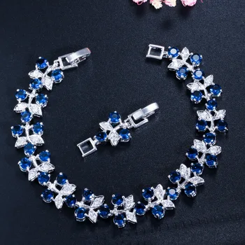 

AAA Zircon S925 Sterling Silver Platinum CZ Bracelet Emerald Sapphire Gemstone Bangle Bridal Wedding Party Luxury Jewelry