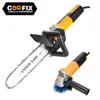 COOFIX 12Inch Electric Chainsaw Bracket Upgrade Universal Chain Saw Part Angle Grinder Into Chain Saw Woodworking Power Tool Set ► Photo 1/6