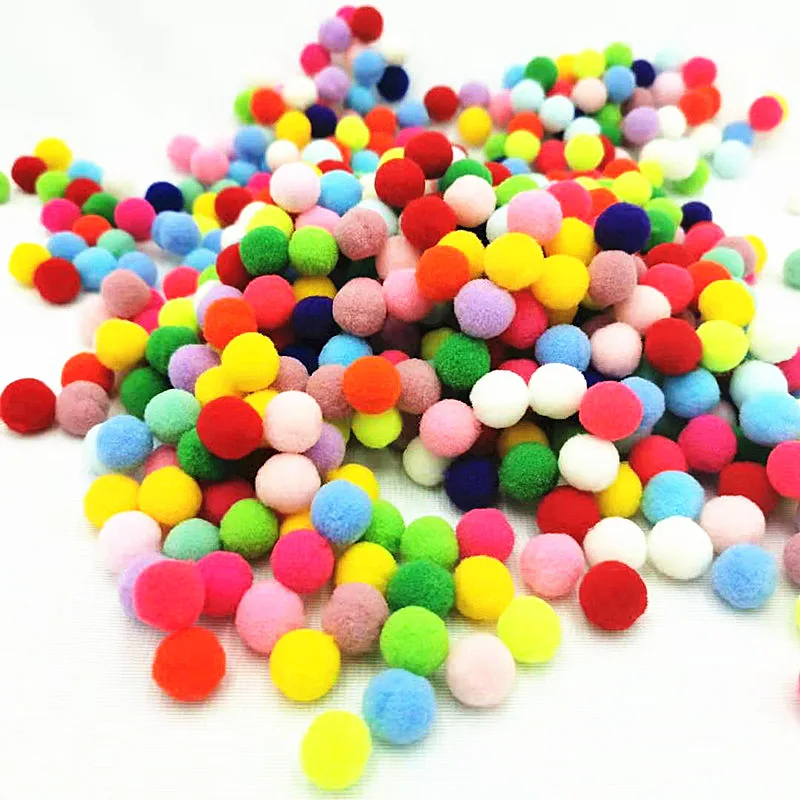 Pom Poms Kids DIY Toy Craft Supplies Christmas Home Decoration Accessories 100pcs/50pc 10/15/20/25mm pom poms craft supplies