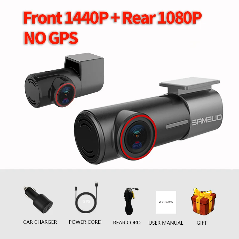 gps device for car SAMEUO U700 Dash Cam Front and Rear Camera Recorder QHD 1944P Car DVR with 2 cam dashcam WiFi Video Recorder 24H Parking Monitor gps for car Vehicle GPS Systems