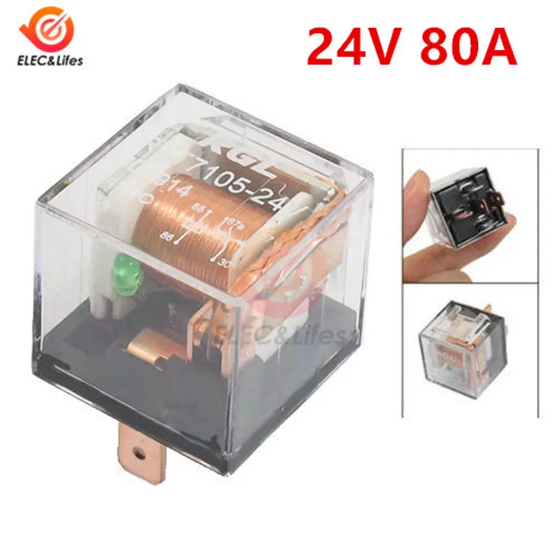 5 pezzi relè automobilistico impermeabile DC 12V / 24V 80A 100A 4/5 pin disposivo interruttore di controllo auto relè per auto relè di commutazione ad alta capacà  13