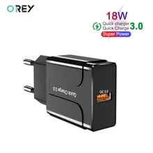 OREY Quick Charge 3,0 18 Вт USB зарядное устройство для iPhone X Xr быстрое зарядное устройство адаптер для samsung S10 Plus QC 3,0 зарядное устройство для телефона