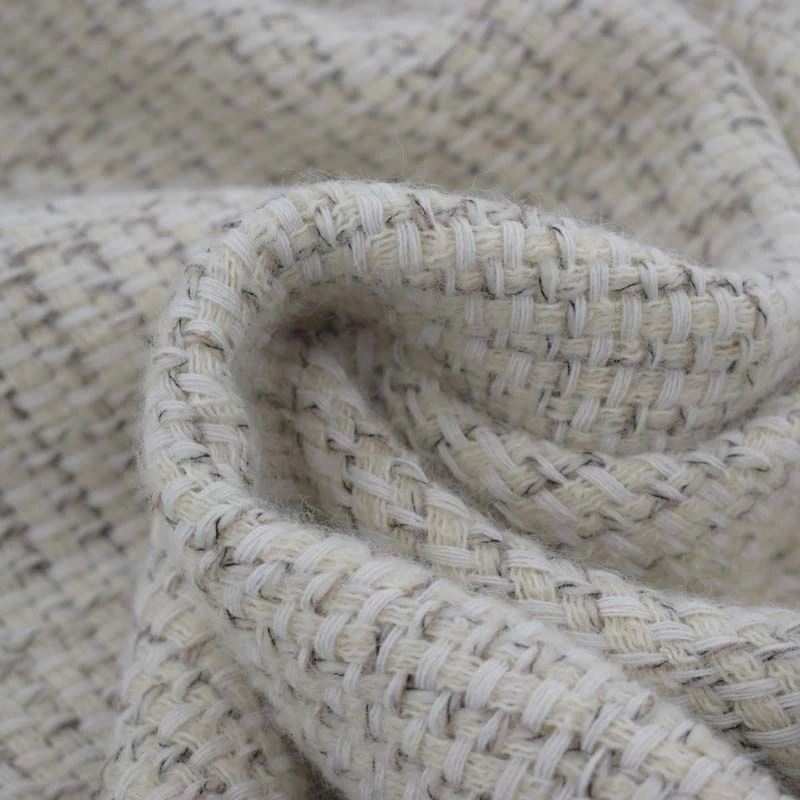 Зимняя бежевая мягкая утолщенная шерстяная твидовая ткань для пальто в африканском стиле tissu telas por metro tissus au metre tela tecido stoffen DIY