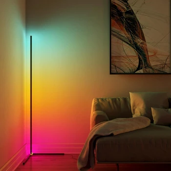 

2020 Hot Sale Nordic LED Floor Lamp Corner Coloful Bedroom lamp Atmosphere Lighting Club Home Decor Corner Standing Lamp