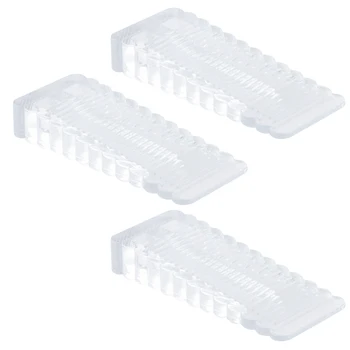 

3pcs Transparent Door Stopper Child Safety Door Plug Non Scratching Door Stop Wedge for Home Living Room