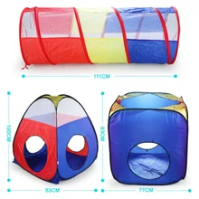 Дети в помещении и на открытом воздухе ползают Складной Игровой домик набор из четырех частей палатка стрельба мяч бассейн туннель палатка дом детская игрушка