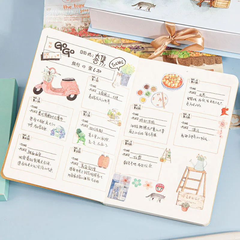 Корейский A5 блокнот Набор Kawaii милый планировщик Органайзер Dokibook Личный Дневник