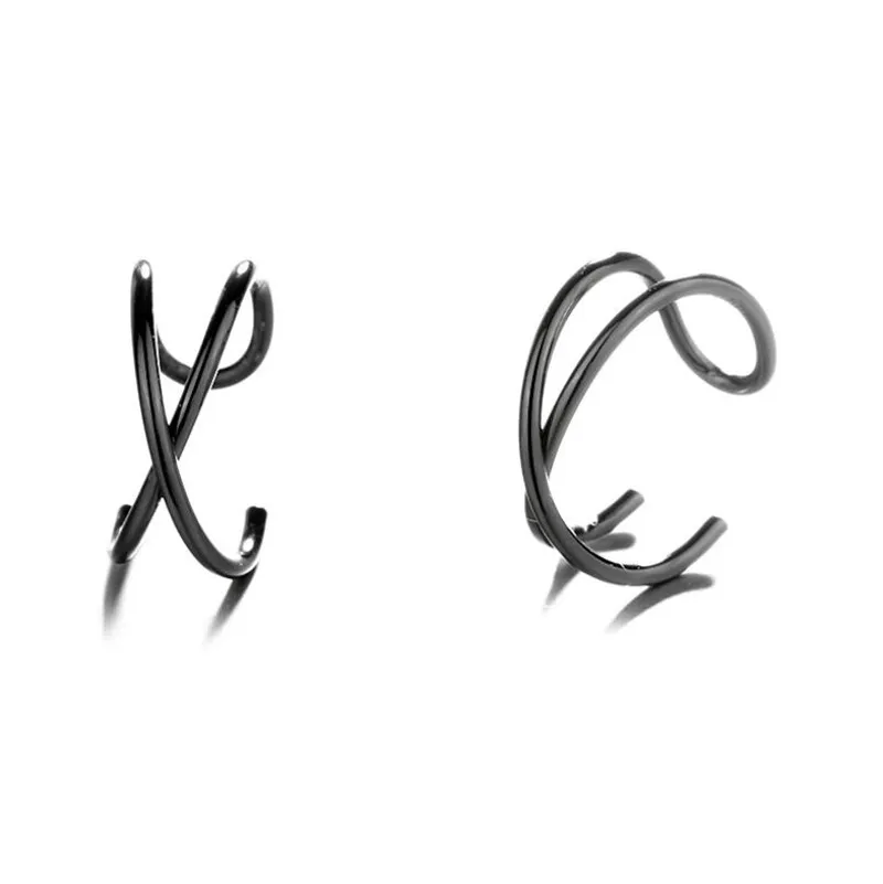 Jisensp, винтажные серьги-клипсы, простые серьги-манжеты для ушей, не пирсинг, серьги для женщин, девушек, панк, альпинистов, без пирсинга хрящей сережки - Окраска металла: SYED326