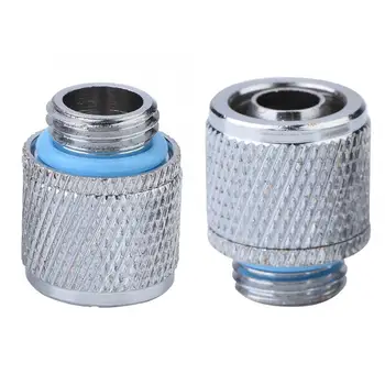 

2PCS G1/4 2 Points Hose QuickTwist Connector Soft Tube Compression Fitting Watercooling for Computer Water Cooling System Silver