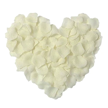

1000 Pcs/Set Silk Rose Petals Artificial Rose Flower Petal for Wedding Party Home Hotel Valentine'S Day Decoration,Ivory