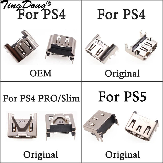 Connecteur petde prise compatible HDMI pour PlayStation 4, port Fat Socket,  Original, Nouveau