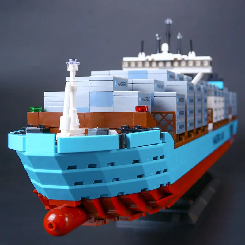22002 Technic серия Maersk грузовой контейнер корабль набор совместим с 10241 строительные блоки кирпичи модель игрушки для детей
