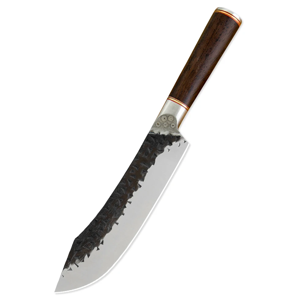 6.5 " Inch 5Cr15 Stainless Steel Chef Knife Wood Handle Sharp Hammered Blade Kitchen Slicing Slicer Cooking Tools | Дом и сад