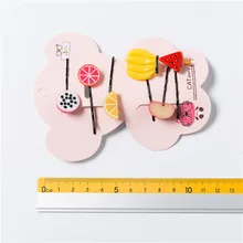 Корейский стиль, стиль, детские украшения, карты, фрукты, мультфильм, длинный зажим, аксессуары для девочек, детские заколки, боковой зажим 6