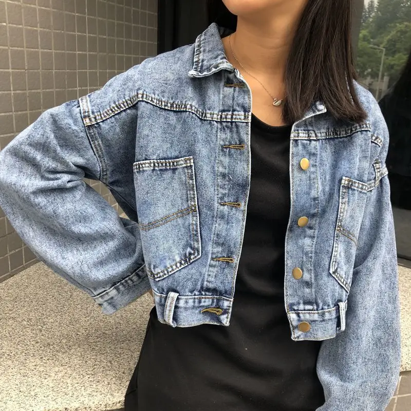 Most effective 2019 Autumn And Winter New Style Loose-Fit Students BF Hong Kong Style Smell GIRL'S Short Jeans Coa