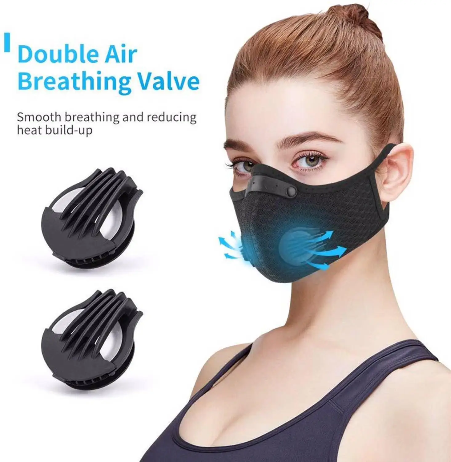 

KN95 mask N95 Filters Pollution Pollen Allergy Woodworking Running Washable Neoprene Mask n95 mask