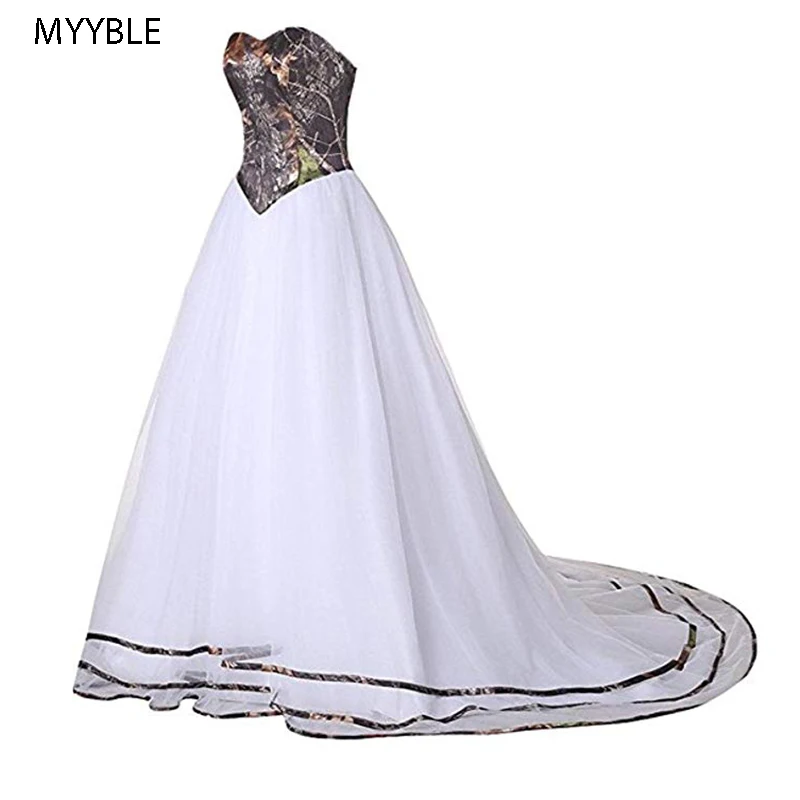 

MYYBLE free shipping 2021 new style strapless mossy oak camo wedding gowns camouflage wedding dresses custom make plus sizes