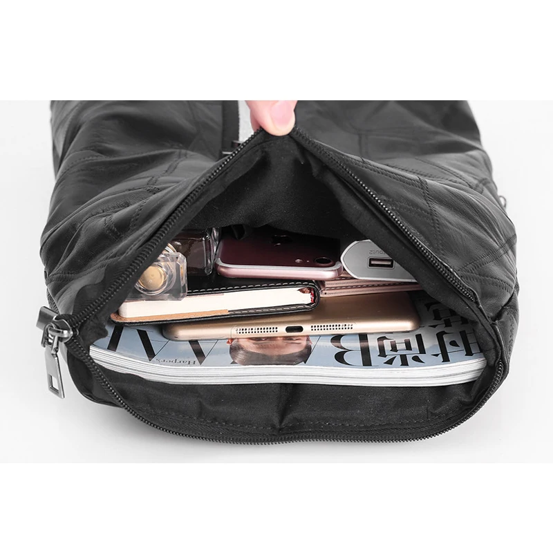 mochila feminina противоугонные школьные сумки водонепроницаемые дорожные винтажные ноутбук корейский большой черный Кожаный Фирменный женский рюкзак