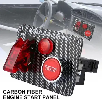 

Racing Car Toggle Ignition Switch Panel Engine Start Push Button with Red LED