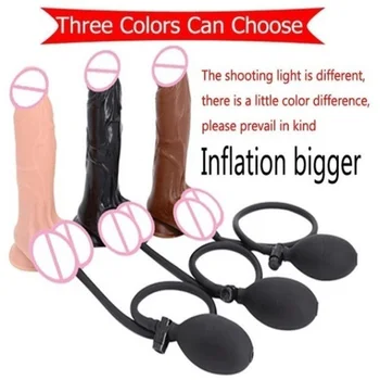 Super Soft Inflatable Dildo Massage Sex Toy With Adjustable Size 4
