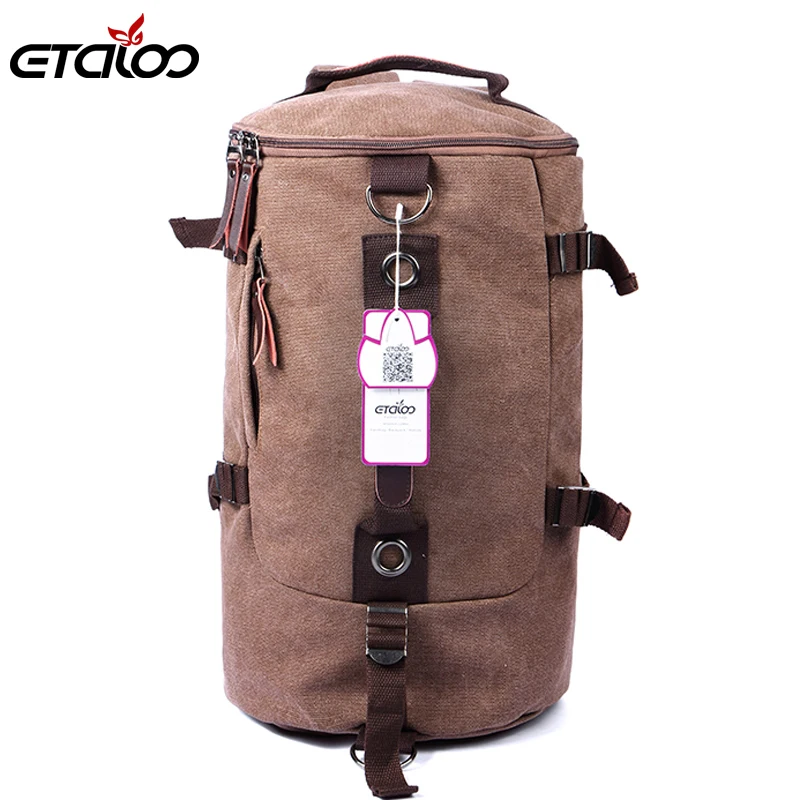  Large Capacity Man Travel Bag Mountaineering Backpack Men Bags Canvas Bucket Shoulder Backpack 012 - 32314633961