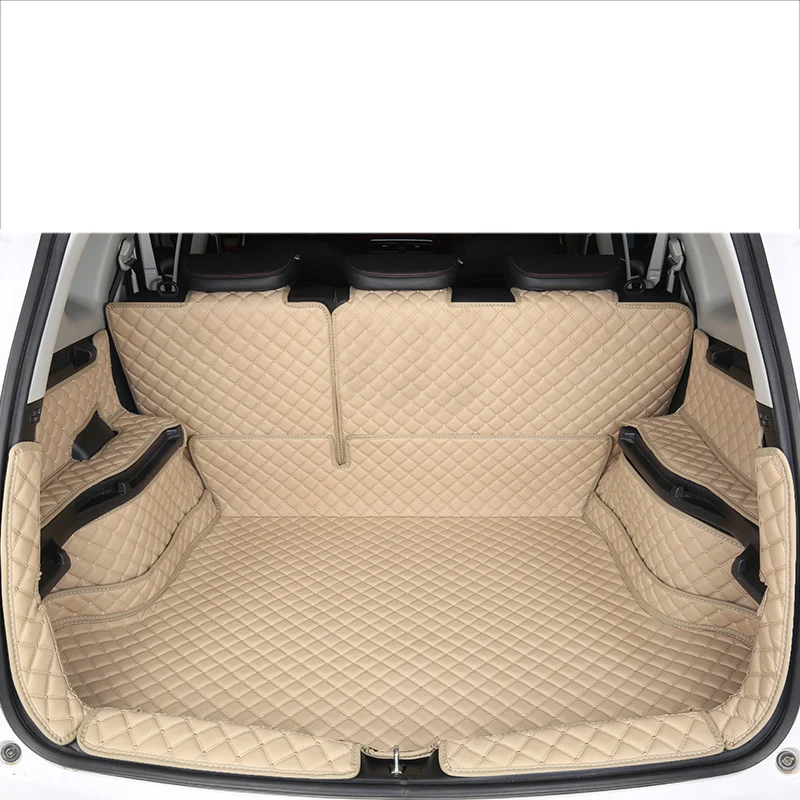Lsrtw2017 роскошный кожаный коврик для багажника автомобиля для Защитные чехлы для сидений, сшитые специально для great wall haval H6 2011 2012 2013 M6 - Название цвета: beige 2