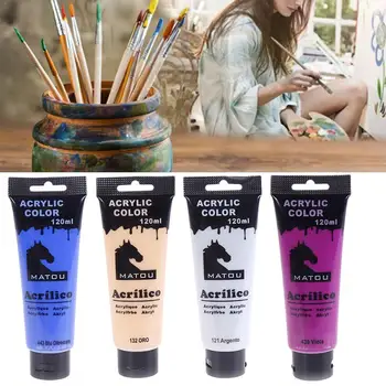 

120ML Pigment Acrylic Paint Set Fluid Marbling Paint Set DIY Pouring Medium Silicone Supplies Art Drawing Oil For Artist Ac M4R5