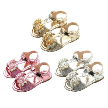 

New Hot Summer Baby Girls Sandals Summer Patent Leather Fashion Toddler Walking Shoes Soft Sole Non-Slip Prewalkers Shoes