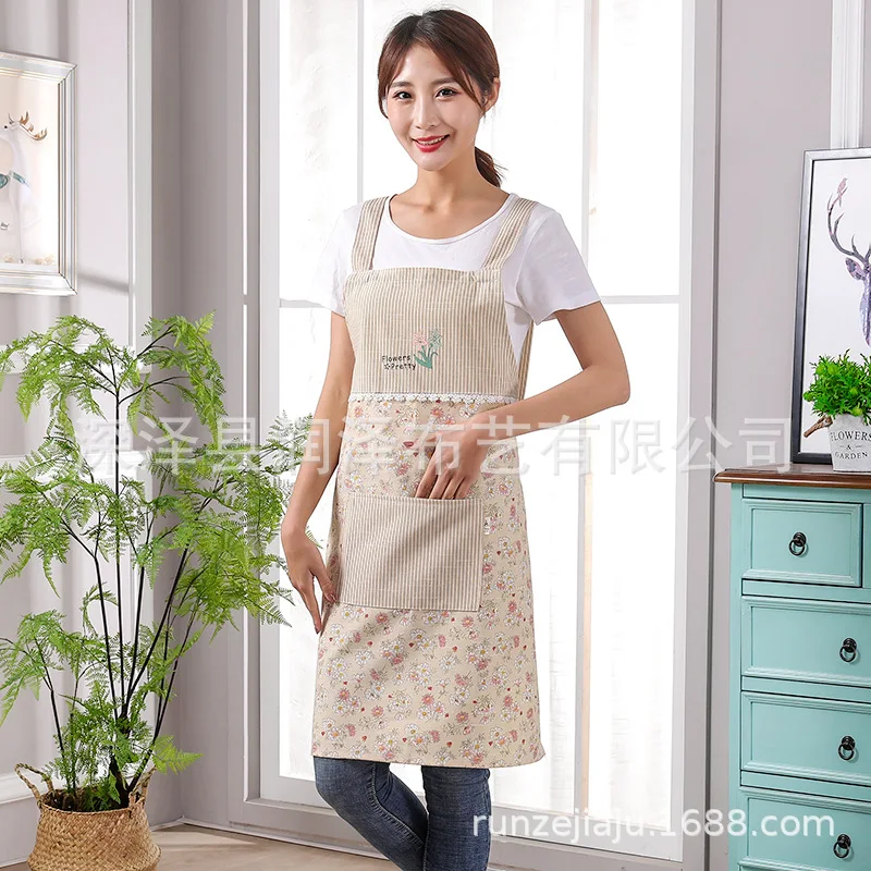 Apron Manufacturers Korean-style-Style Kitchen Sleeveless Apron Adult Cooking Cute Apron Manufacturers Direct Selling a Generati