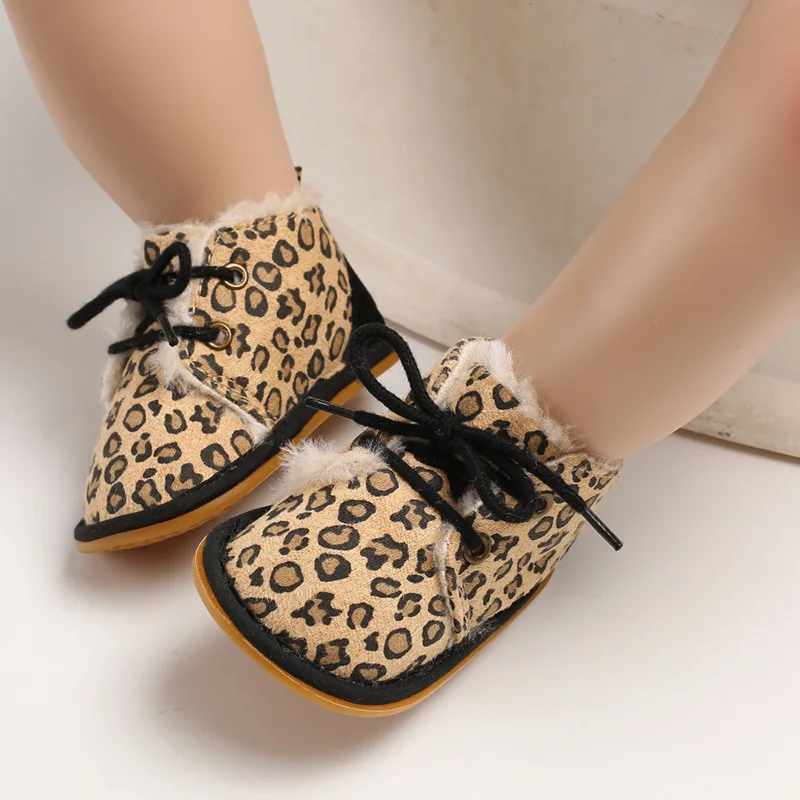 Unisex Toddler Shoes Boy Soles Thicken Babies Shoes for Baby Girl Cotton Fabric Winter Newborn Infant Baby Girl Boots