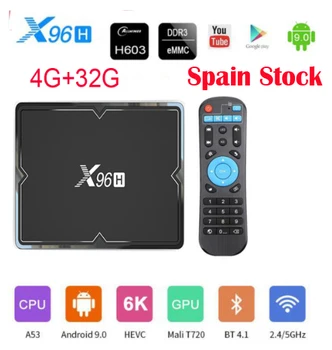 

spain stock X96H Android 9.0 Smart TV BOX Allwinner h603 Quad Core with hd in&out optional bluetooth 4.0 and 5g wifi i8 keyboard