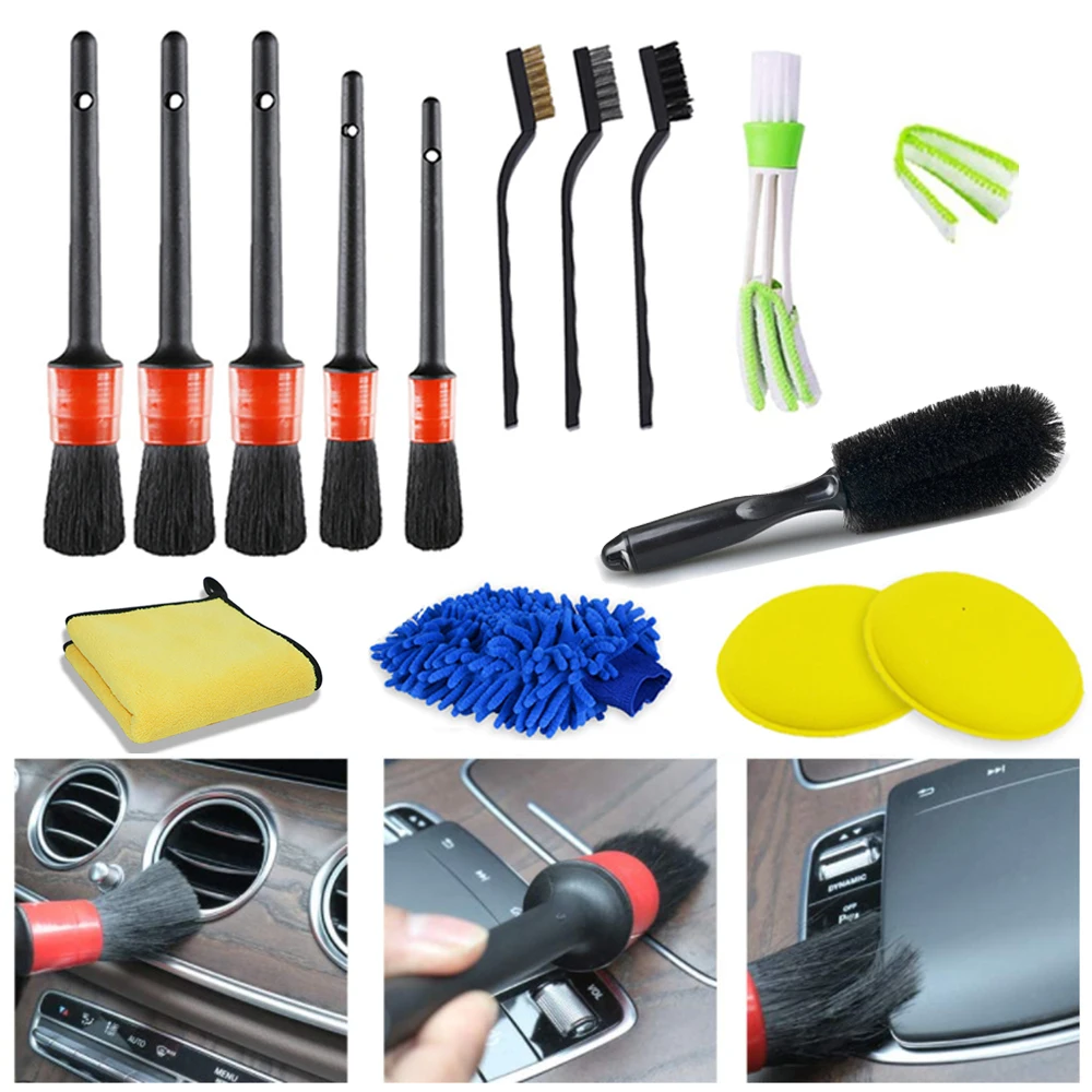 5/6/14/15 Pcs Car Detailing Brush Cleaning Brush Set Car Wash for