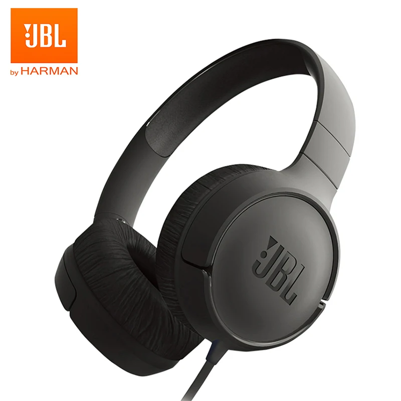 Original JBL T500 Wired Pure Bass Headphone Sports Game Gym Headset Foldable Earphone Light with Mic for iPhone
