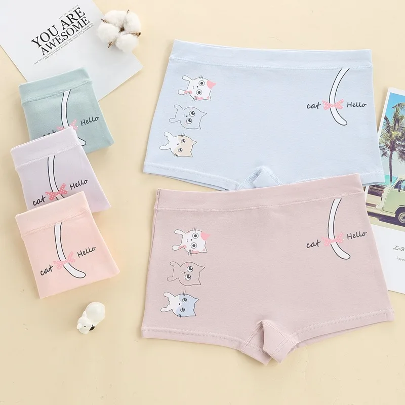 

10Pcs/lot Kids Panties Girls Boxer Briefs Female Child Underwear Baby Girl Cotton Lovely Animal Design Panties Children Clothing
