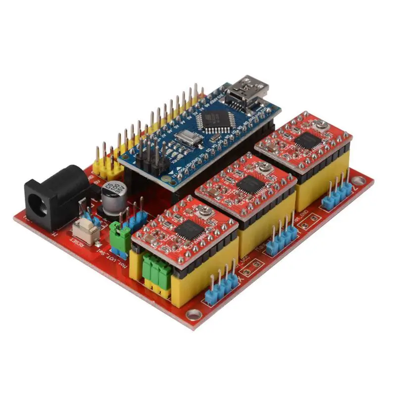Плата расширения с ЧПУ V4 Nano 3 0 драйвер A4988 для 3D принтера Arduino TE732|Детали и