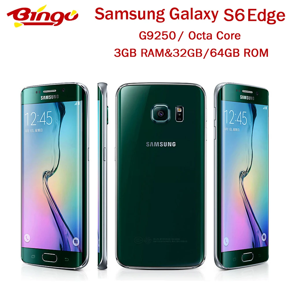 Samsung Galaxy S6 edge G9250 Восьмиядерный оригинальный Android мобильный телефон 3 ГБ ОЗУ 32 ГБ/64