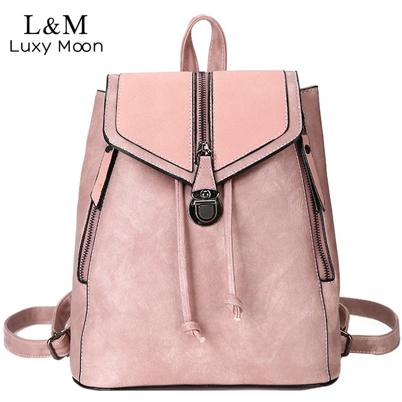  Vintage Matte Leather Women Backpacks High Quality Multifunctional Shoulder Bag Female Girls Backpa - 32903373545